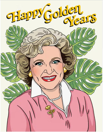 Happy Golden Years Retirement Card - Lemon And Lavender Toronto