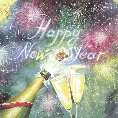 Happy New Year Cocktail Napkins - Lemon And Lavender Toronto