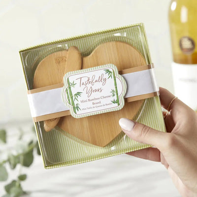Heart Shaped Bamboo Cheese Board - Gift Favour - Lemon And Lavender Toronto