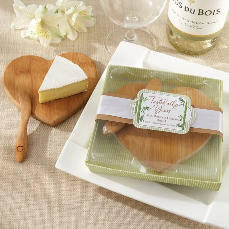 Heart Shaped Bamboo Cheese Board - Gift Favour - Lemon And Lavender Toronto