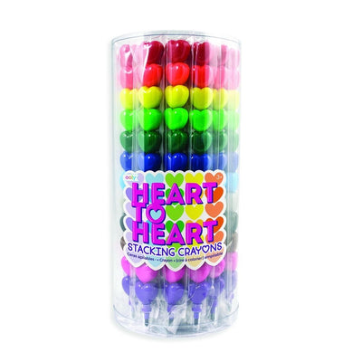 Heart to Heart Stacking Crayons - OOLY - Lemon And Lavender Toronto