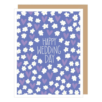 Hearts and Flowers Wedding Day Card - Lemon And Lavender Toronto