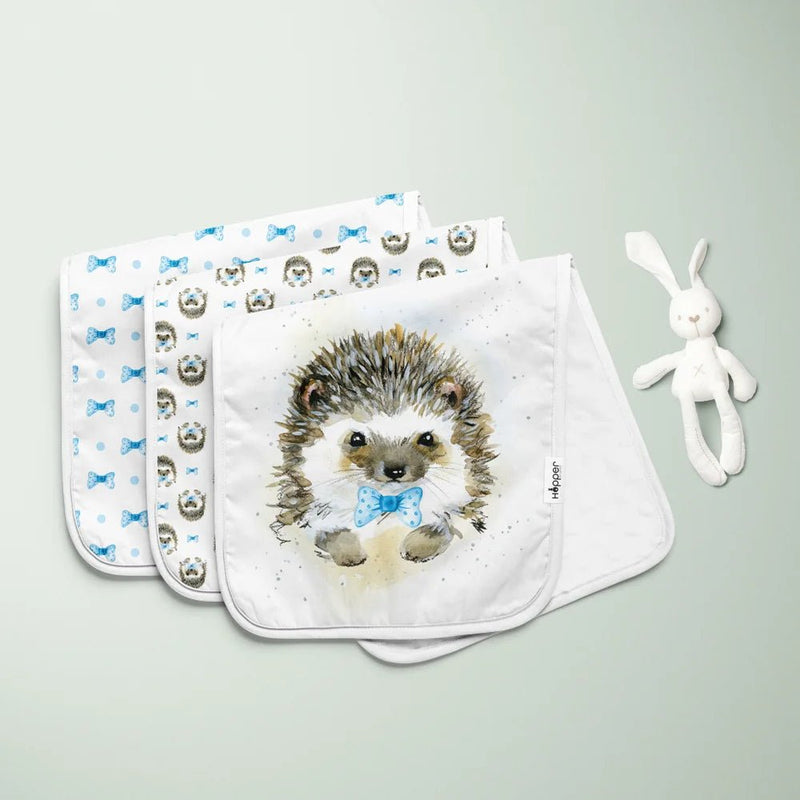 Henrick Hedgehog Burp Cloths - Lemon And Lavender Toronto