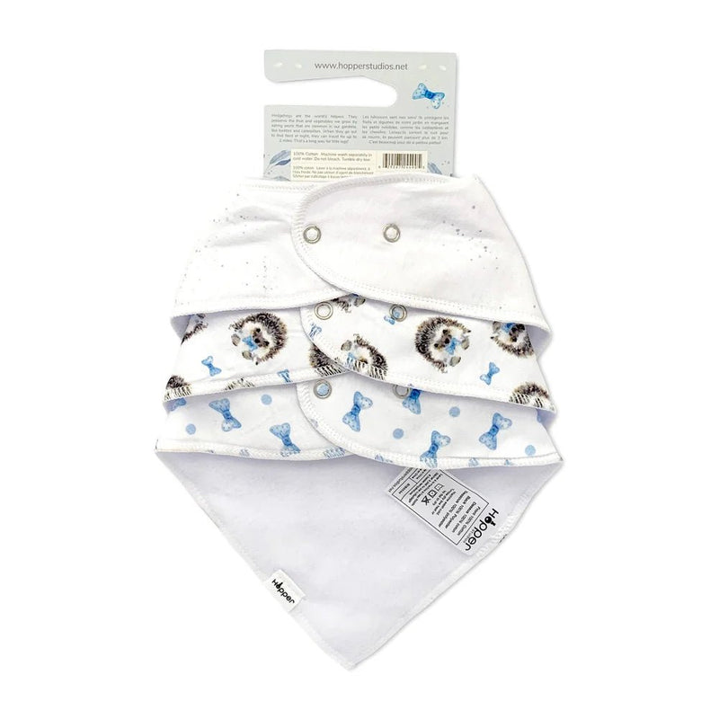 Henrick the Hedgehogs Bibs Set of 3 - Lemon And Lavender Toronto