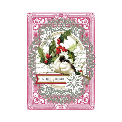 Holiday Birds with Holly Greeting Card - Lemon And Lavender Toronto