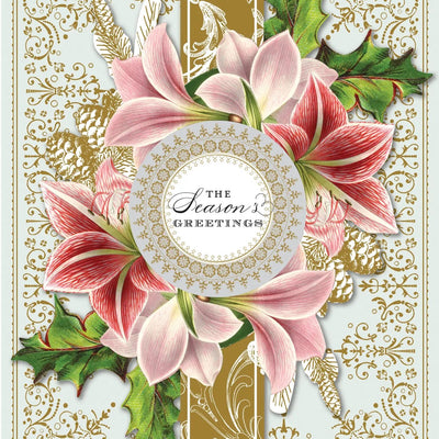 Holiday Greeting Card Amaryllis Greetings - Lemon And Lavender Toronto