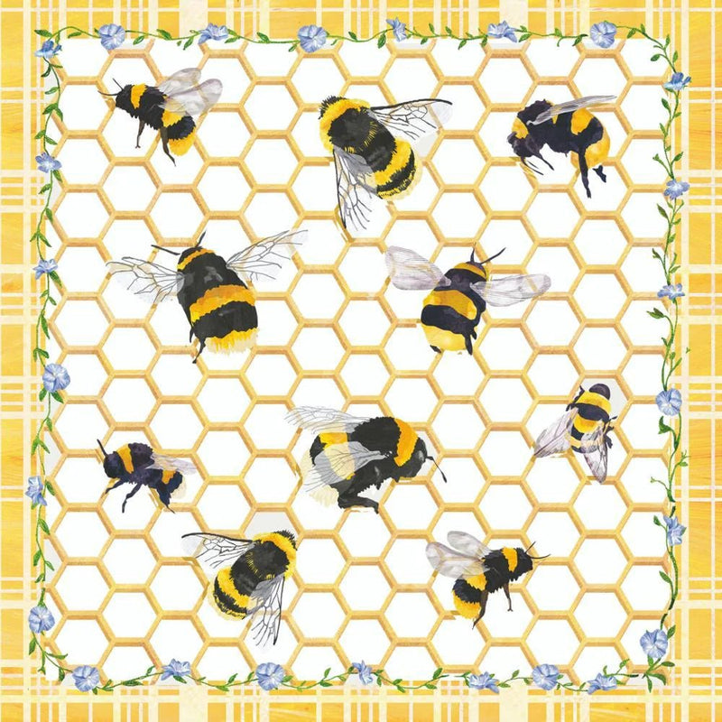 Honeycomb Bees Lunch Napkins - Lemon And Lavender Toronto