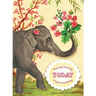 Hooray Hooray Today Is Your Birthday Elephant Card - Lemon And Lavender Toronto