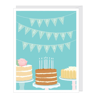 Hooray Three Cakes Birthday Card - Lemon And Lavender Toronto