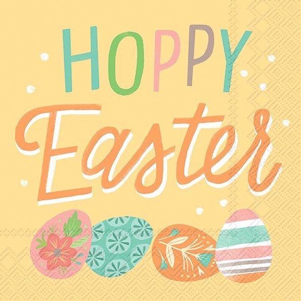 HOPPY EASTER Luncheon Napkins - Lemon And Lavender Toronto