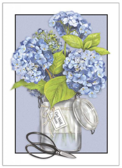 Hydrangea Jar Card - Lemon And Lavender Toronto