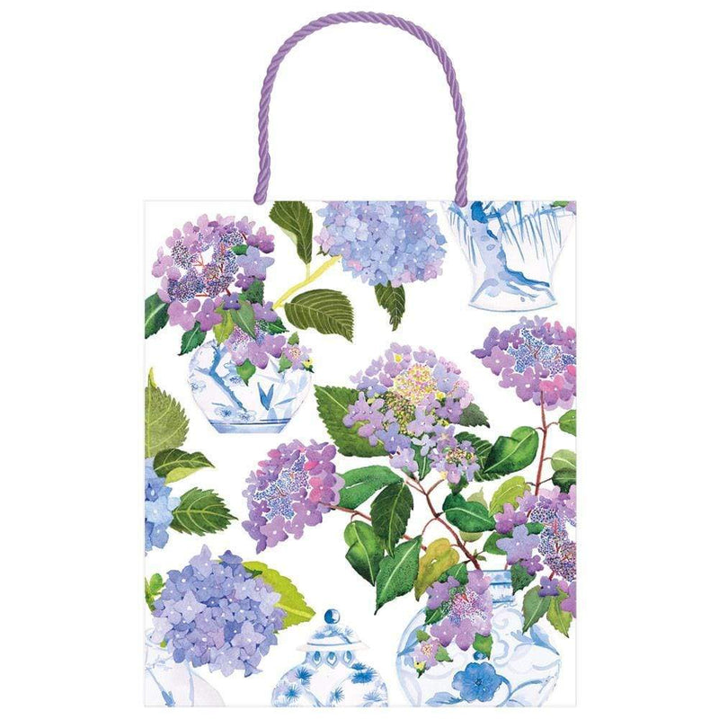 Hydrangeas and Porcelain Large Gift Bag - Lemon And Lavender Toronto