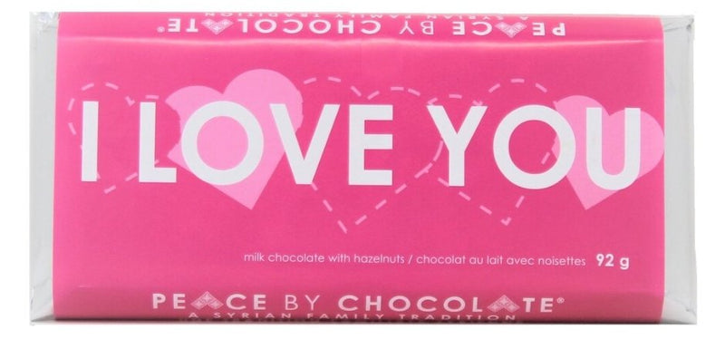 I Love You Bar 92gr Milk or Dark Chocolate - Lemon And Lavender Toronto