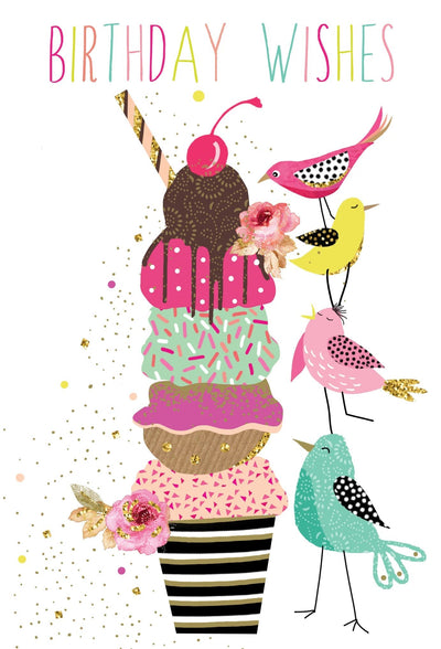 Ice Cream Birds Birthday Card - Lemon And Lavender Toronto
