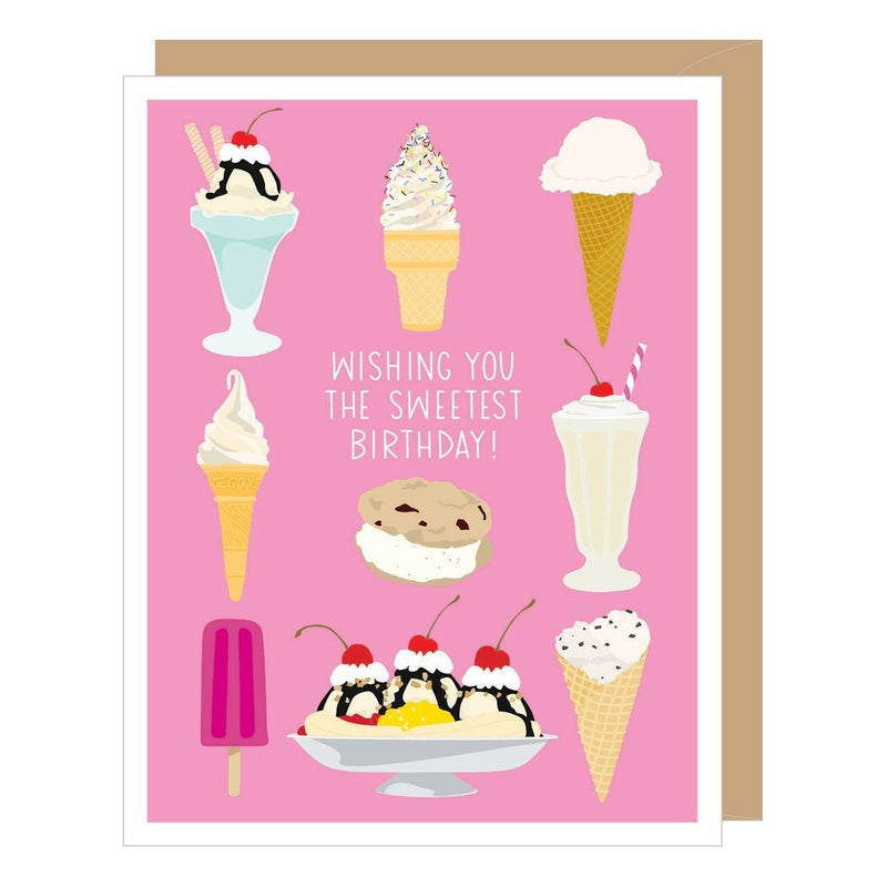 Ice Cream Treats - Birthday Card - Lemon And Lavender Toronto