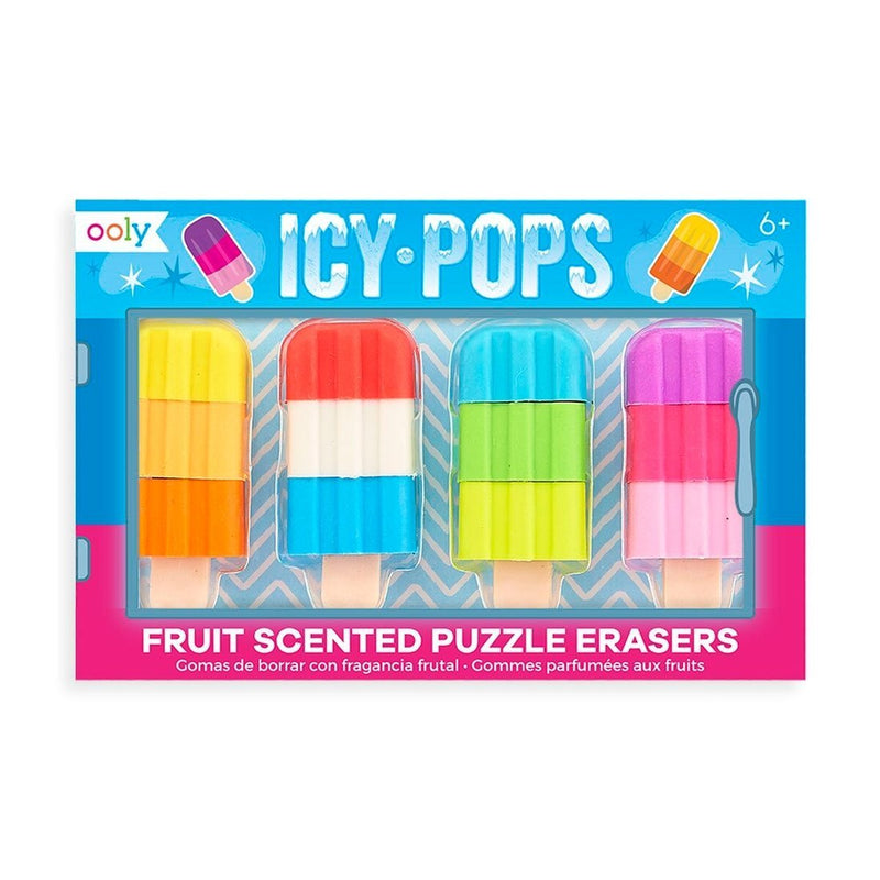 Icy Pops Scenter Pizzle Erasers - Set of 4 - Lemon And Lavender Toronto