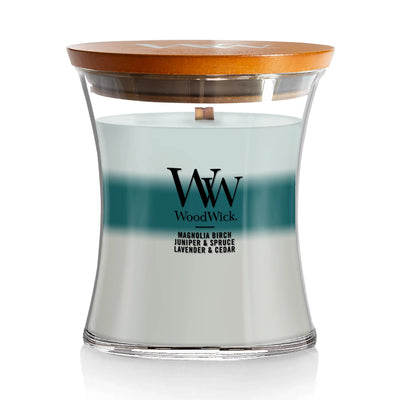Icy Woodland Trilogy - Medium Hourglass Woodwick Candle - Lemon And Lavender Toronto