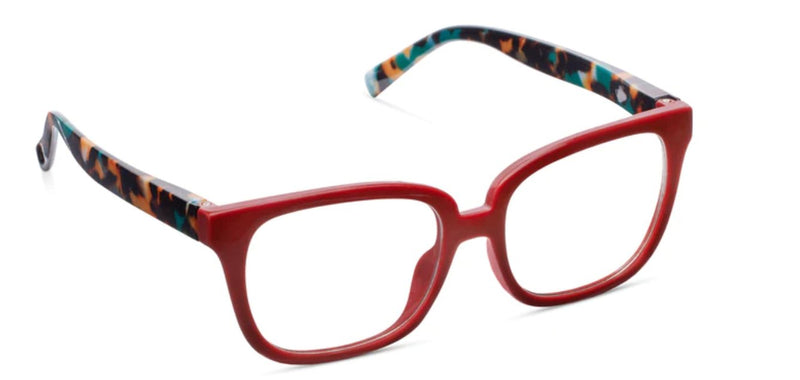 Impromptu Dark Red/ Teal Botanico Reading Glasses - Peepers - Lemon And Lavender Toronto