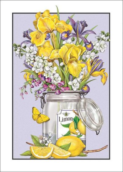 Iris Bouquet Card - Lemon And Lavender Toronto
