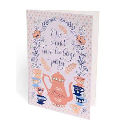 Jane Austen Tea Party Birthday Embellished Card - Lemon And Lavender Toronto