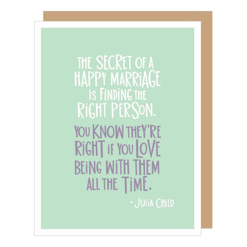 Julia Child Quote Anniversary Card - Lemon And Lavender Toronto