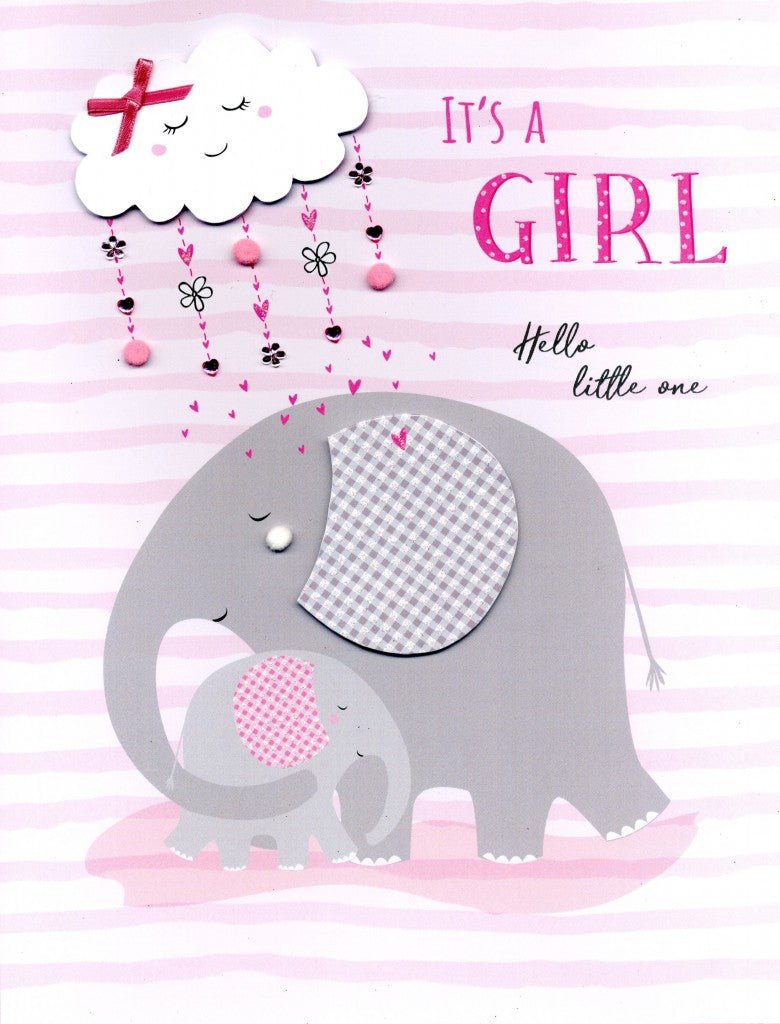 Jumbo Baby Girl Card - Lemon And Lavender Toronto