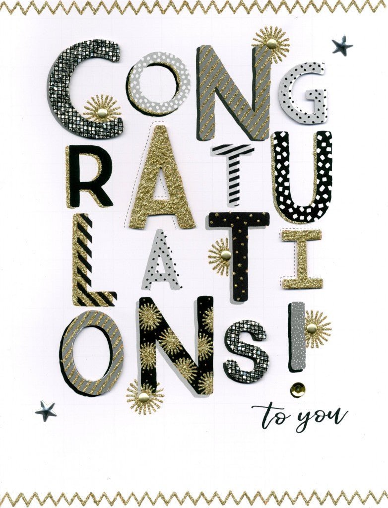 Jumbo Congratulations Card - Lemon And Lavender Toronto