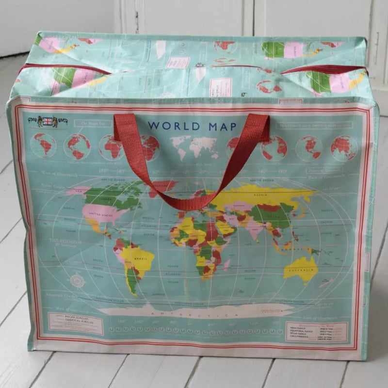 Jumbo storage bag - World Map - Lemon And Lavender Toronto