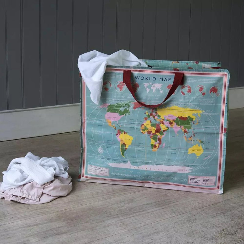 Jumbo storage bag - World Map - Lemon And Lavender Toronto