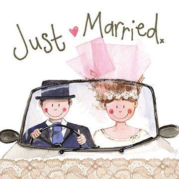 Just Married- Card - Lemon And Lavender Toronto