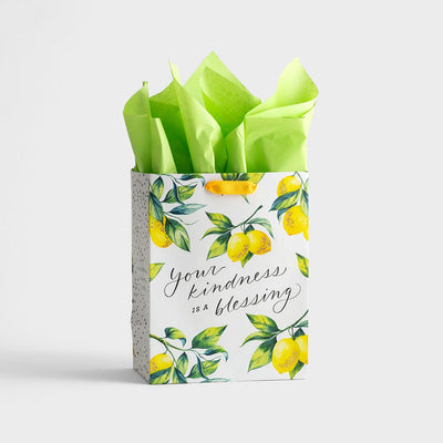 Kindness is a Blessing - Lemons - Medium Gift Bag with Tissue - Lemon And Lavender Toronto