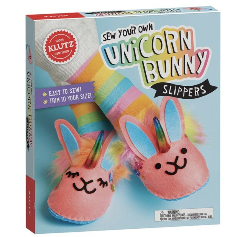KLUTZ - Sew Your Own Unicorn Bunny Slippers - Lemon And Lavender Toronto
