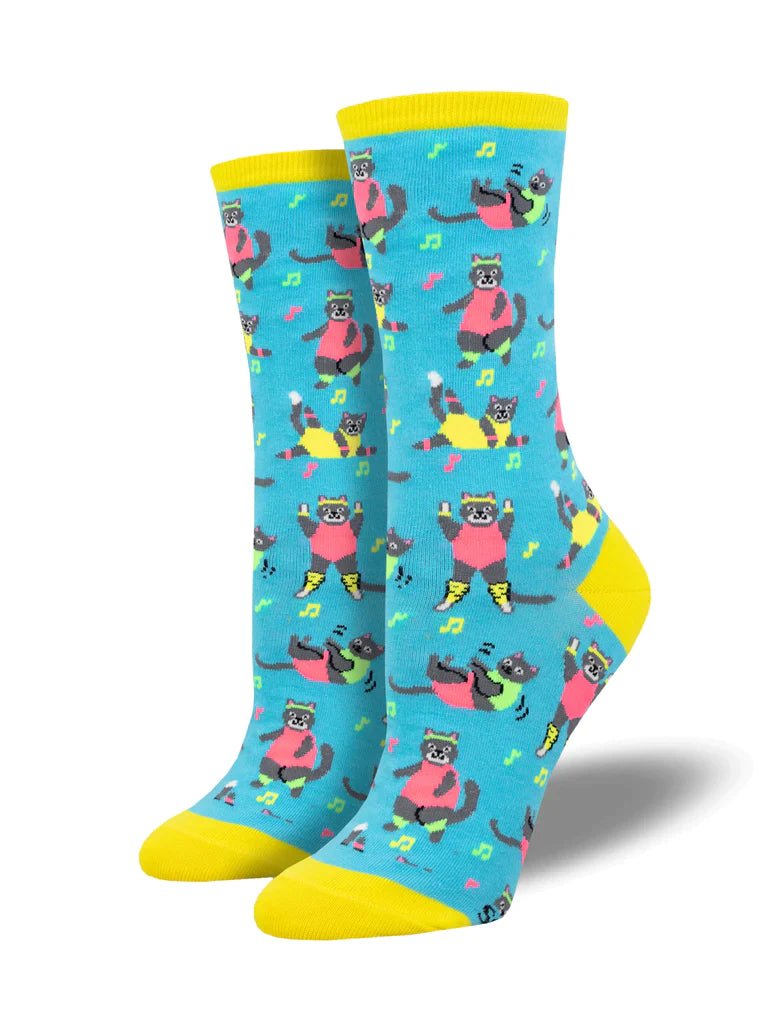 Ladies Jazzercise Cats Socks - Lemon And Lavender Toronto