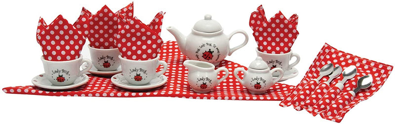 Ladybug Porcelain Tea Set In a Basket 🐞 - Lemon And Lavender Toronto