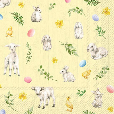 Lamb and Friends Luncheon Napkins - Lemon And Lavender Toronto