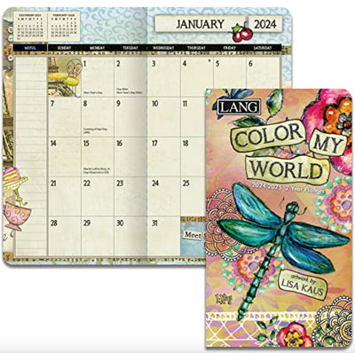 LANG Color My World 2024 Two Year Planner - Lemon And Lavender Toronto