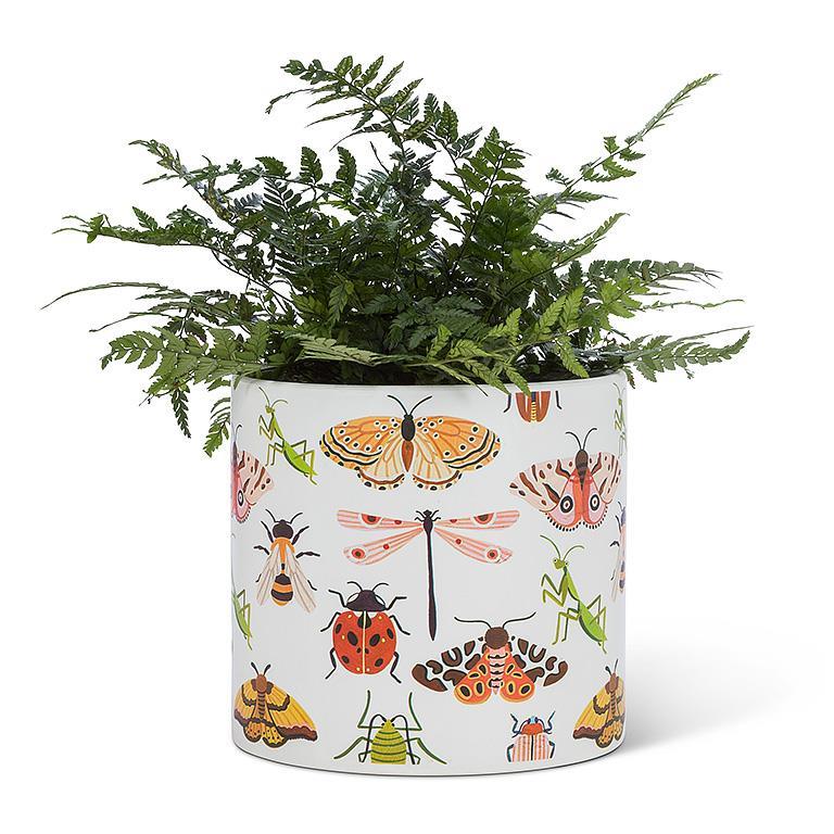Large Allover Bugs Planter - Lemon And Lavender Toronto