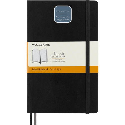 Large Expanded Soft Cover Ruled Notebook - Lemon And Lavender Toronto