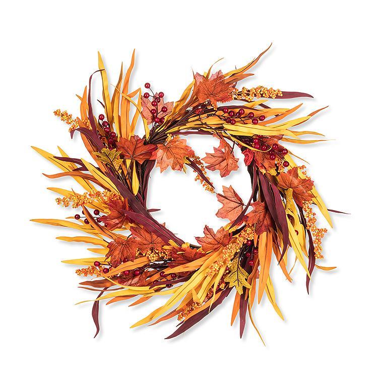 Large Fall Grasses Wreath - Lemon And Lavender Toronto