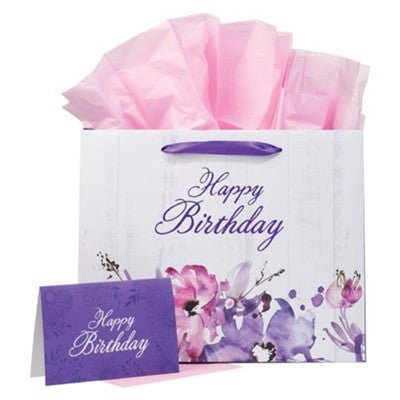 Large Gift Bag Happy Birthday - Lemon And Lavender Toronto