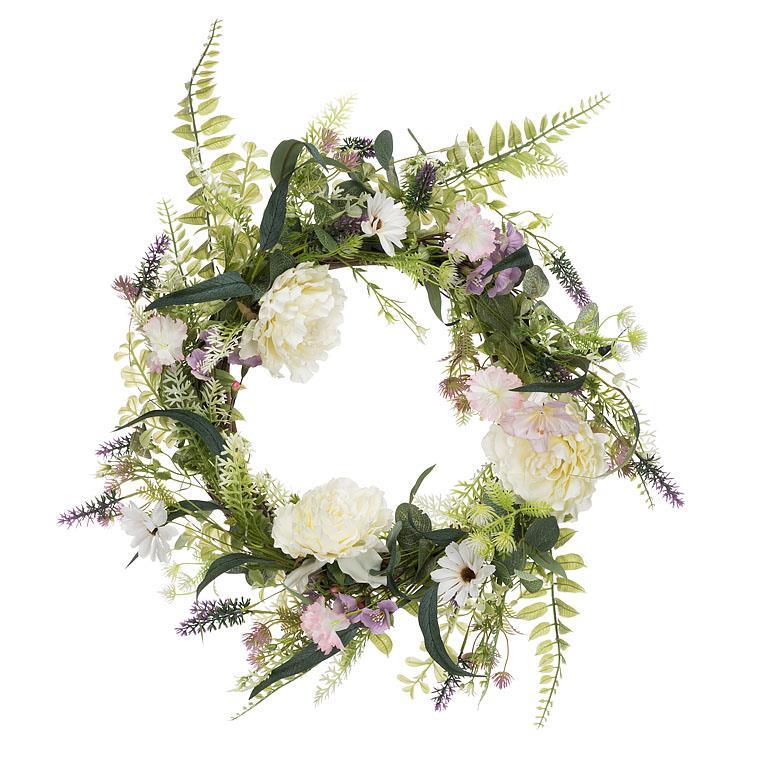 Large Peony & Floral Wreath - Lemon And Lavender Toronto