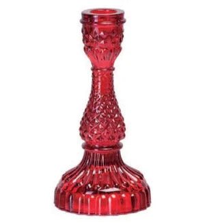 Large Red Candlestick Holder - Lemon And Lavender Toronto