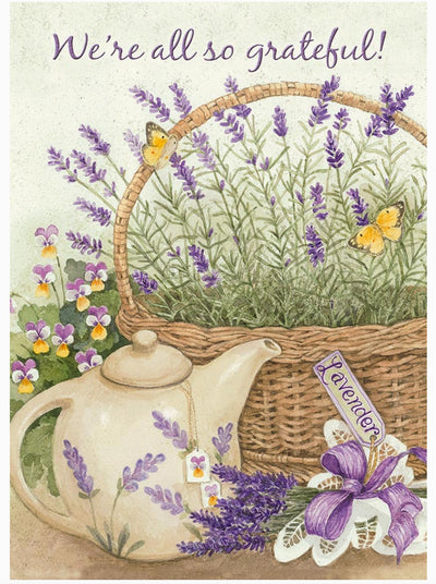 Lavender and Butterfly - Thank You Card - Lemon And Lavender Toronto