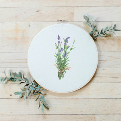 Lavender Faux Embroidery Hoop - Lemon And Lavender Toronto