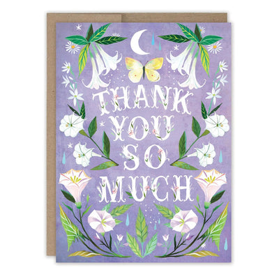 Lavender Moonflowers Thank You Card - Lemon And Lavender Toronto