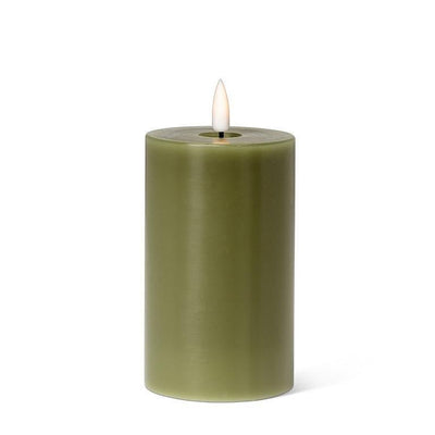 LED Pillar Candle-Green - Lemon And Lavender Toronto