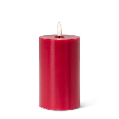 LED Pillar Candle-Red - Lemon And Lavender Toronto
