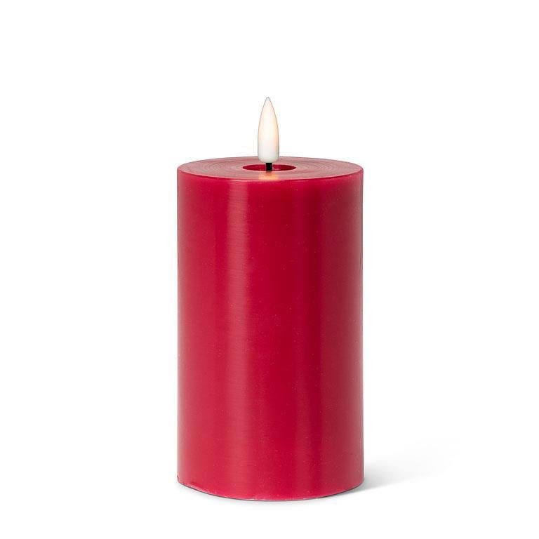 LED Pillar Candle-Red - Lemon And Lavender Toronto