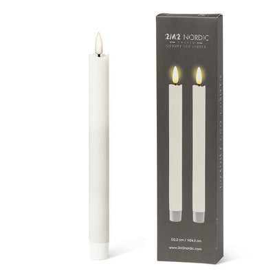 LED Taper Candle. Set of 2-Cream - Lemon And Lavender Toronto