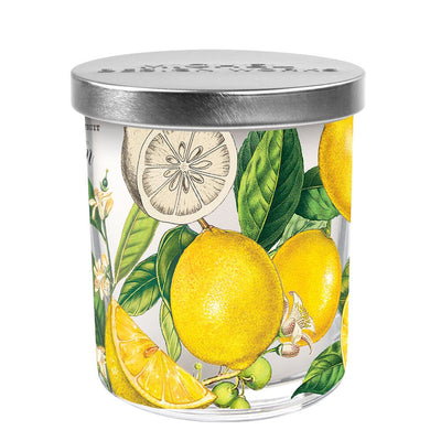 Lemon Basil Decorative Glass Candle - Lemon And Lavender Toronto